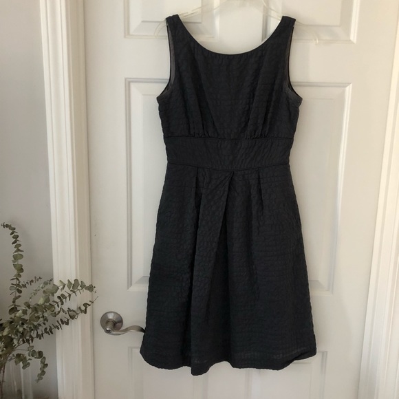 Dark Grey textured fabric dress - Picture 1 of 3